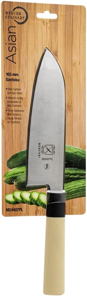 Mercer Culinary Asian Collection Santoku Knife with NSF Handle, 7-Inch