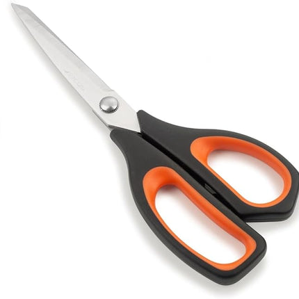 Arcos Kitchen Scissors 8 Inch Stainless Steel. Scissors for Meat Use. Polypropylene Handle and 235 mm Blade. Series Prochef. Black and Red Color