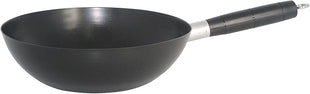 IMUSA 9.5in Carbon Steel Nonstick Wok with Cool Touch Handle, Black
