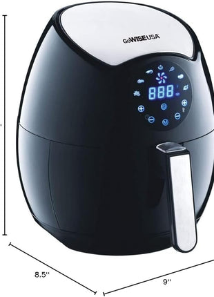 GoWISE USA Ming's Mark GW22621 Electric Air Fryer, 3.7 QT, Black