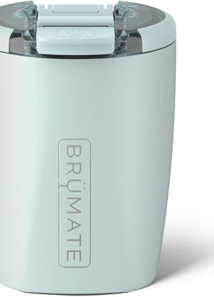 BrüMate Rocks 100% Leak-Proof 12oz Insulated Lowball Cocktail & Whiskey Tumbler - Double Wall Vacuum Stainless Steel - Camping, Travel Tumbler & Cocktail Glass (Blue Agave)