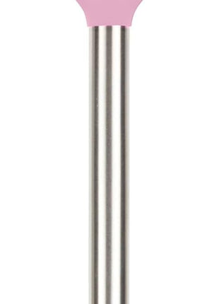 Tovolo Slotted Silicone Spatula Turner Slotted Stainless Steel Handle 10" Pink Sorbet Heat Resistant Non Toxic BPA Free Kitchen Utensil, Silicone Egg Pancake Flipper Metal Handle Turner for Cooking