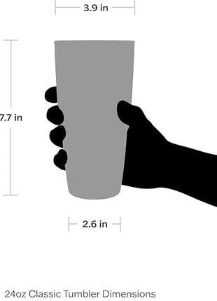 Tervis Tropical Animal Collection Made in USA Double Walled Insulated Tumbler Travel Cup Keeps Drinks Cold & Hot, 24oz, Turtle