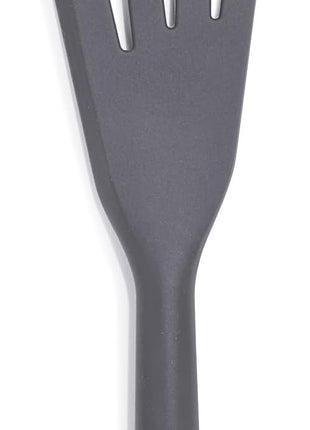 GreenPan Silicone Fish Turner Spatula, Slotted Cooking Kitchen Utensil, Flexible Rubber Nonstick Cookware, Rigid Steel Core, Heat-Resistant, Anti-Slip Handle, BPA-Free, Dishwasher Safe, Gray