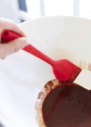 StarPack Basics Small Silicone Spatula (8.5"), High Heat Resistant to 480°F, Hygienic One Piece Design, Non Stick Rubber Cooking Utensil (Cherry Red)