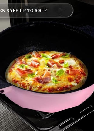 TIBORANG 8 in 1 Multipurpose 11 Inch 5 Quart Heat Indicator Nonstick Deep Frying Pan with Glass Lid, Stay-cool Handle, Steamed Grid, PFOA-Free,Dishwasher and Oven Safe,Works with All Stovetops (Pink)