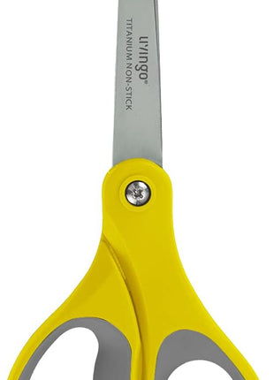 LIVINGO 8" 2 Pack Scissors, Titanium Coated Sharp Stainless Steel Non-stick Scissors All Purpose, Comfort Grip Handles Shears for Office Home Supplies Crafting DIY Cutting Tape Adhesive General Use