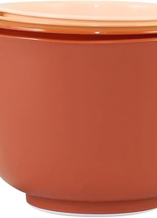 Glad Mixing Bowls with Pour Spout, Set of 4 - Nesting Plastic Bowls (1.2qt, 1.9qt, 2.8qt, and 3qt with Handle) - Non Slip Base, Dishwasher Safe Kitchen Cooking and Baking Supplies, Rust