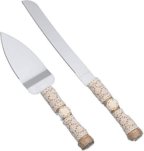 Rustic Wedding Cake Serving Set,Bride and Groom Cake Cutting Utensils,Pizza Pie Cake Knife and Server Set Pie Cake Serving Set Pie Cake Pizza Shovel Cutter