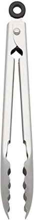 KitchenAid Gourmet Stainless Steel Serving Tongs with Hang Hook and Secure Closing Lock, 9 Inch, Stainless Steel