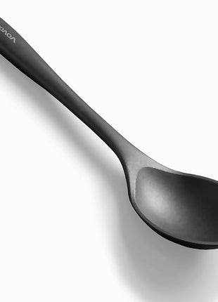 Silicone Spoons for Cooking - Extra Large Kitchen Spoons for Mixing, Serving, & Stirring - 600°F Heat-Resistant Non Stick Utensils Ladle - Dishwasher Safe, Solid,Black