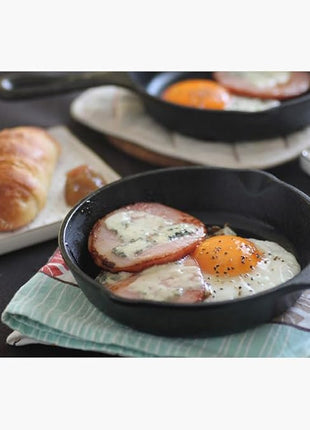 Lodge 6-1/2 Inch Cast Iron Pre-Seasoned Skillet – Signature Teardrop Handle - Use in the Oven, on the Stove, on the Grill, or Over a Campfire, Black