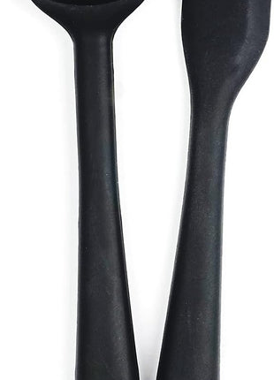 RSVP International (EMS-WH) Ela's Favorite Silicone Spatula, Black, 8" | BPA-Free Silicone | Scrape Batters, Flip Eggs, Ice Cakes, & More | Dishwasher Safe & Heat Resistant | Cooking, Baking & More