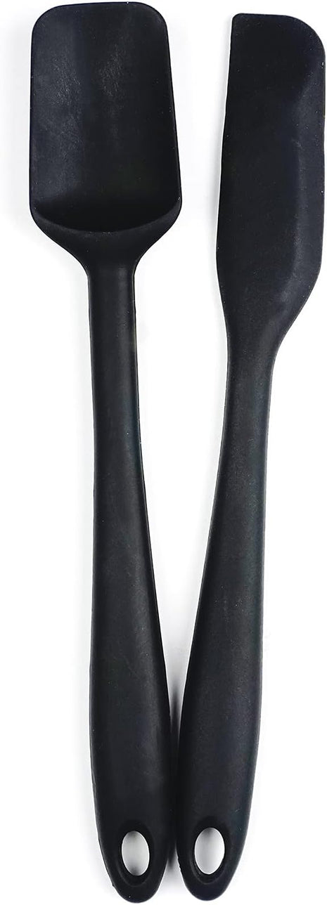 RSVP International (EMS-WH) Ela's Favorite Silicone Spatula, Black, 8" | BPA-Free Silicone | Scrape Batters, Flip Eggs, Ice Cakes, & More | Dishwasher Safe & Heat Resistant | Cooking, Baking & More