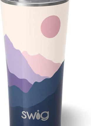 Swig Life 22oz Insulated Tumbler, Travel Coffee Tumbler with Lid, Cup Holder Friendly Travel Coffee Mug, Stainless Steel (Moonshine)