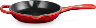 Le Creuset Enameled Cast Iron Signature Iron Handle Skillet, 6.33", Cerise