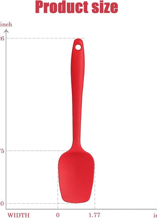 Silicone Spatula Set, Rubber Spoon Spatula for Baking, Heat Resistant Cooking Utensil, Flexible Silicone Spoon Baking Mixing Tool Cooking Gadget (4-Piece)