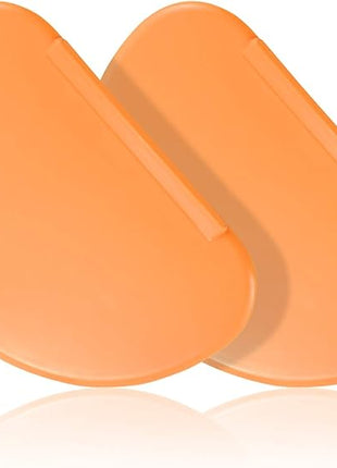 Patelai 2 Pieces Flexible Bowl Dough Scraper Spatula Multipurpose Curved Pastry Scraper Flat Edge Mixing Bowl Cutter for Cake Icing Bread Fondant