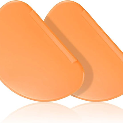 Patelai 2 Pieces Flexible Bowl Dough Scraper Spatula Multipurpose Curved Pastry Scraper Flat Edge Mixing Bowl Cutter for Cake Icing Bread Fondant