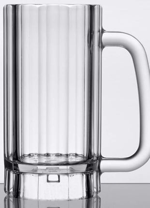 G.E.T. 00086-1-SAN-CL Shatter-Resistant Plastic Beer Mug / Stein, 16 Ounce, BPA Free (Set of 4)