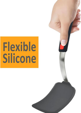 Mixed 5 Piece Silicone Spatula Set, 600F Heat-Resistant No-Melt Rubber Spatula Handle and Blade - Kitchen Cooking Utensils for Nonstick Cookware, Spatula Turner for Egg,Pancake,Burger- Dishwasher Safe