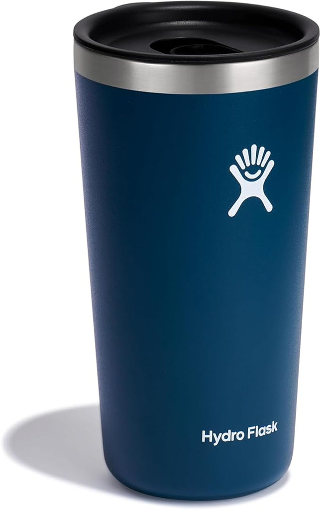 Hydro Flask All Around Tumbler Press-In Lid, Insulated Travel Mug, Stainless Steel Coffee Cup 20 Oz Indigo Blue