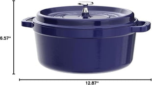 STAUB Cast Iron Roaster/Cocotte, Round, 5 L, Dark Blue, 26 cm