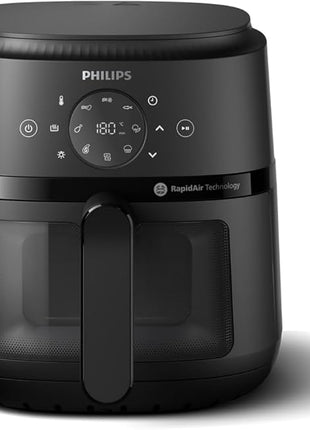 Philips 2000 Series Airfryer - 4.4 qt (4.2 l) Pan, 13 Cooking Functions, RapidAir Technology, Healthy Cooking with 90% Less Fat, Efficient & Fast (NA220/00), 9.8 pounds weight