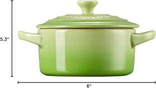 Le Creuset Stoneware Mini Round Cocotte, 8 oz., Palm