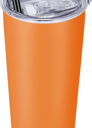 VEGOND 20oz Tumbler Stainless Steel Tumbler with Lid And Straw Vacuum Insulated Double Wall Travel Coffee Mug(orange package 1)
