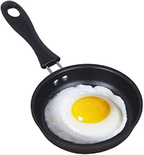 One Egg Frying Pan, Mini Induction Frying Eggs Pan, 4.7" Single Egg Durable Small Pan with Handle Heat Resistant Non Stick Pot, Portable Pan for Stove Gas Induction Hob
