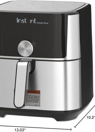 Instant Pot 4QT Vortex Plus 6-in-1 Mini Air Fryer, Custom Program Options, Crisps, Broils, Roasts, Dehydrates, Bakes, Reheats, 100+ In-App Recipes, Stainless Steel,4 Quarts