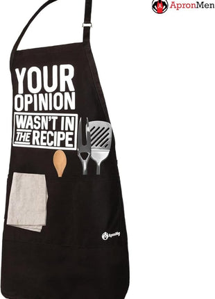 ApronMen - Funny Apron For Men - BBQ Gifts for Men & Unique Gifts for Fathers - Mens Aprons for Grilling