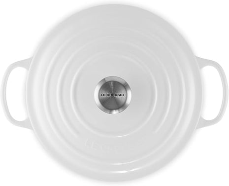 Le Creuset Enameled Cast Iron Signature Round Dutch Oven, 5.5 qt., White