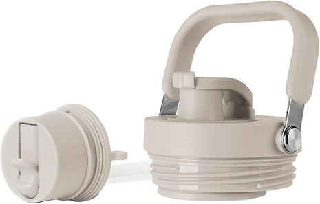 Simple Modern Tumbler Lid with Straw & Chug | Reusable Replacement ONLY Fits Simple Modern Stainless Steel Trek Pivot Water Bottle Jug | 30oz-128oz Compatible | Trek Pivot Collection | Almond Birch