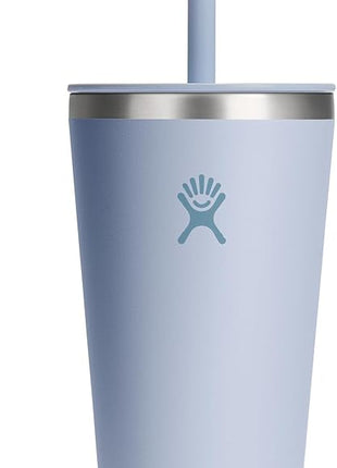 Hydro Flask All Around Tumbler Straw Lid, Insulated Travel Mug, Stainless Steel Coffee Cup 28 Oz Surf