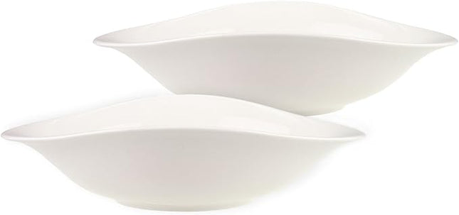 Villeroy & Boch Dune VAPIANO Pasta Bowl, 2 pieces, Premium Porcelain, White