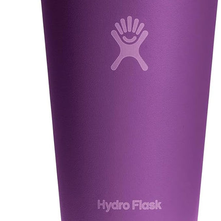Hydro Flask All Around Tumbler Press-in Lid, Insulated Travel Mug, Stainless Steel Coffee Cup 16 Oz Beachplum Purple