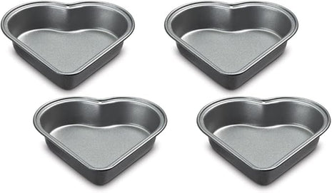 Cuisinart 4-Pc Mini Heart Pan Set, Small, Black