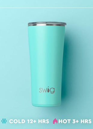 Swig Life 22oz Insulated Tumbler, Travel Coffee Tumbler with Lid, Cup Holder Friendly Travel Coffee Mug, Stainless Steel (Moonshine)