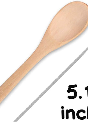 HANSGO Small Wooden Spoons, 6PCS Christmas Small Soup Spoons with Snowflake Pattern for Eating with Coffee Tea Jam Honey Spices and Restaurant Decoration