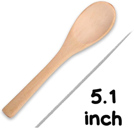 HANSGO Small Wooden Spoons, 6PCS Christmas Small Soup Spoons with Snowflake Pattern for Eating with Coffee Tea Jam Honey Spices and Restaurant Decoration