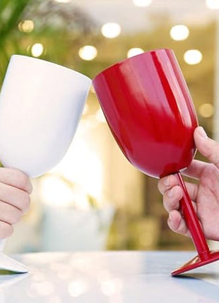 AMZUShome Stainless Steel Wine Glasses(2 Pack).Double Walled Vacuum Insulated Wine Tumbler Cups With Lid and Straw.Friendship,Christmas,Birthday Gifts for Women Men Friends Dad Mom(10oz Red)