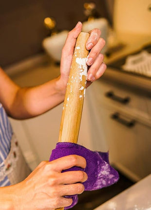 Classic French Rolling Pins Bamboo Wooden Rolling Pin for Baking Pizza Dough Pie Cookie, 13-Inch