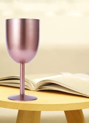 AMZUShome Stainless Steel Wine Glasses Cups.Double Walled Vacuum Insulated Wine Tumbler With Lid and Straw.Friendship,Christmas,Birthday Gifts for Women Men Friends Dad Mom(10oz Rose Gold)
