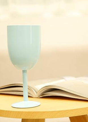 AMZUShome Stainless Steel Wine Glasses(2 Pack).Double Walled Vacuum Insulated Wine Tumbler Cups With Lid and Straw.Friendship,Christmas,Birthday Gifts for Women Men Friends Dad Mom(10oz Light Blue)