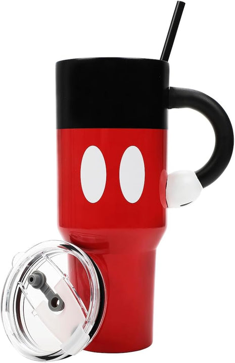 Disney Mickey Mouse 40 Oz Stainless Steel Tumbler With Sculpted Arm Handle