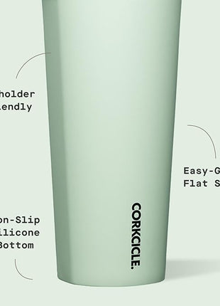 Corkcicle Classic Tumbler - Keeps Drinks Cold for 9 Hours & Hot for 3 - Triple-Insulated Stainless Steel - Holiday Tumbler Gift - 24 oz - Sage Mist