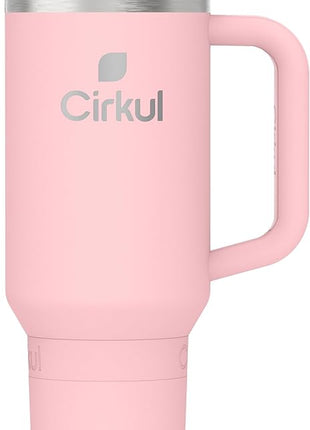Cirkul 40oz. Blush Stainless Steel Tumbler with Handle, All-Day StrawSip™, Double-Wall Insulated