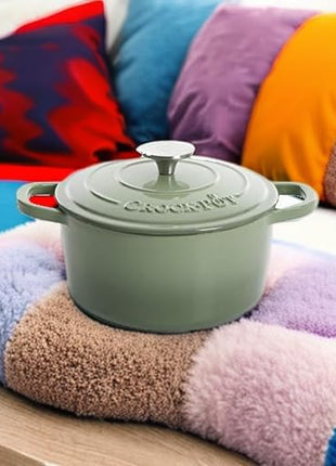 Crock-Pot Artisan Round Enameled Cast Iron Dutch Oven, 7-Quart, Pistachio Green